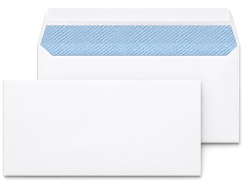 Indigo® Classic Strong DL White Envelopes - Peel & Seal, 100GSM, Eco-Friendly, 110x220mm (Pack of 50)