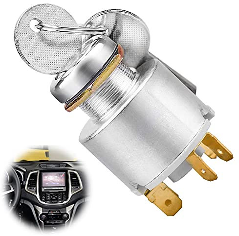 Interruttore Blocco Chiave Avviamento Universale per Auto, Moto e Barche con 2 Chiavi