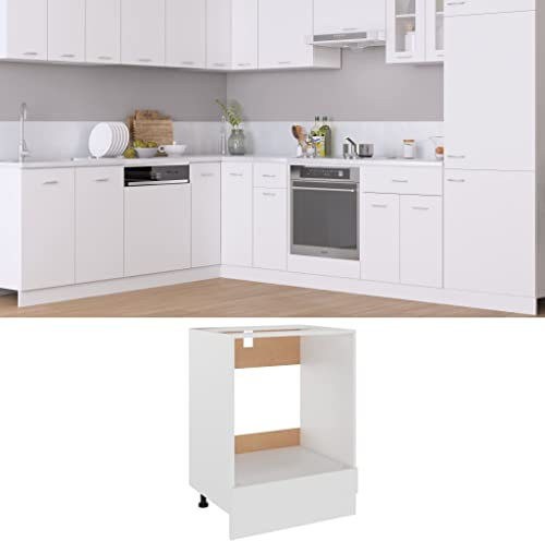 Makastle Moderner Herdumbauschrank Küche Küchenschrank mit 1 Regalboden, Hängeschrank Unterschrank Küchenzeile Backofenschrank Herdschrank Küchenmöbel 60x46x81,5 cm Spanplatte