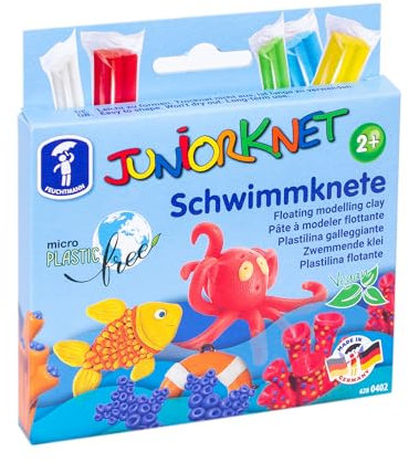 Feuchtmann JUNiORKNET Schwimmknete | weiche Kinderknete zum Spielen im Wasser | vegane glutenfreie Spielknete | Nicht trocknende Knete | ungiftige Modelliermasse für Kinder ab 2 Jahren