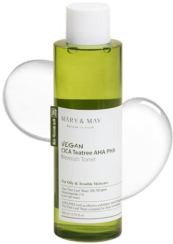 MARY & MAY Vegan CICA Tea Tree AHA PHA Blemish Toner (200 ml)