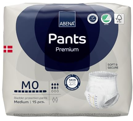 ABENA Windeln für Erwachsene – Premium Pants, diskrete Inkontinenzhose zum Hochziehen, Eco-Labelled, Inkontinenzhose für Männer und Frauen, schützend, bequem, Taille 80-110 cm, Saugfähigkeit 1100 ml