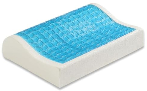 Mayaadi Home huvudkudde ortopedisk kudde nackstödskudde sovkudde sidosovare viskos elastisk ergonomisk halsstödgel 60 x 40 x 11/8 Visco NY5-01K