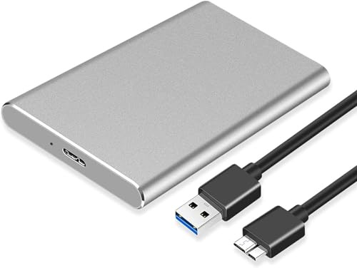 Ultra Slim Portable External Hard Drive, External Hard Drive,Mobile SSD,2.5 Inch,USB 3.0,Desktop,for PC and Mac,Portable Solid State Drive,SSD Hard External Hard Drive ( Color : Silver , Size : 60GB )