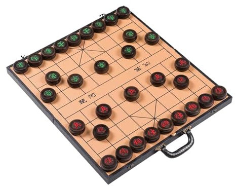 Strategie-Brettspiele aus Ebenholz for 2 Spieler, chinesisches Schachspiel, Xiangqi-Puzzlespiele, Reisespiele mit faltbarem Schachbrett for Teenager, Erwachsene und Familien(Size:5.8cm/2.3in)
