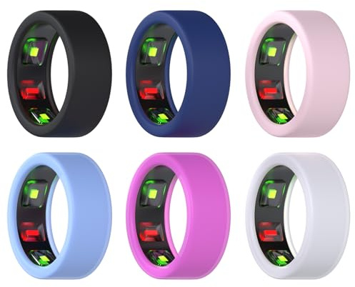 MMOBIEL Protezione Dell'Anello per Samsung Galaxy Ring [6 Pack] Copertura Dell'Anello in Silicone per Samsung Galaxy Smart Ring, Oura Ring Gen3 ecc. - Cassa Elastica - Taglia 6/7/8/9/10/11/12/13