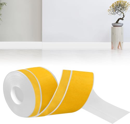Bechoanigel Självhäftande Golvlister, 18 m PVC Zocalo 50 x 20 mm, Flexibel PVC Kopett för Kök och Badrum