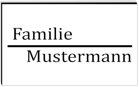 KIWISTAR UG – a partire da 1 X – Targhetta con nome 100 x 60 mm – Targa autoadesiva – Bianco nero – Targhetta per cassetta delle lettere – Targhetta per porta – con incisione – UV e resistente alle