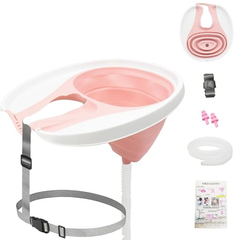 AolKee Lavabo pour personnes alitées, bac à shampooing pliable, lavage des cheveux au lit, bac à shampoing portable, aide au lavage des cheveux pour personnes âgées, handicapées et femmes enceintes