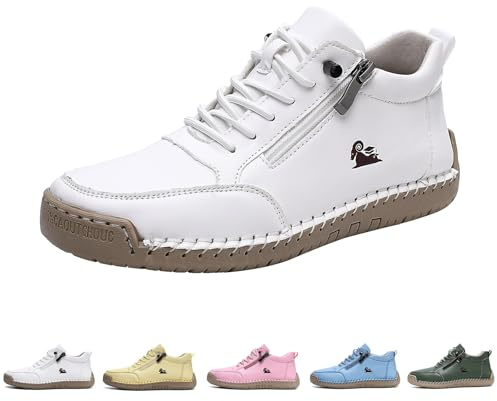 Scarpe a Piedi Nudi in Alpaca, Scarpe Casual Traspiranti e Antiscivolo, Scarpe da Trekking for Esterni, for Escursioni e Guida(White,42 EU)