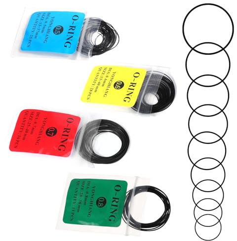 80 piezas de juntas tóricas para reloj de tapa trasera, 0,5/0,6/0,7/0,8 mm, resistente al agua, juego de juntas de goma elástica para reparación de relojes, accesorios