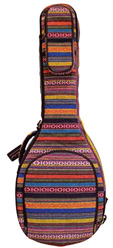 MUSIC FIRST Original Design 0.65 (16mm) Thick Padded Country Style 5-string Banjo Case, Banjo Gig Bag (Fit for Overall Length 38 inch / 96~97cm Full Size Banjo).