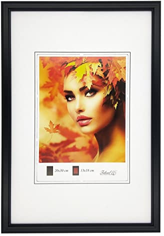 IDEAL TREND Eco Kunststoff Bilderrahmen Wanddeko Collage Poster Bilder Foto Rahmen: Farbe: Schwarz | Format: 30x45