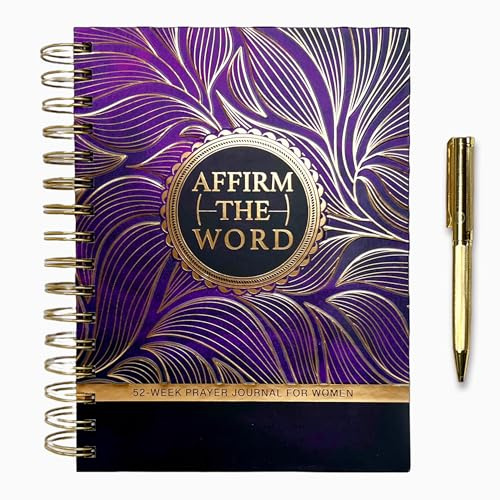 Affirm The Word Journal de prière pour les croyants avec stylo gravé - Journal de prière guidé