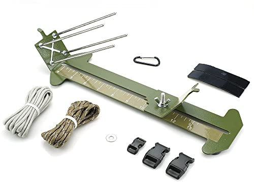 Namvo Steel Paracord Jigg armband tillverkare gör-det-själv hantverk verktyg för fallskärmssnöre flätning vävning med härva-fri spännen 35 cm med 2 st rep