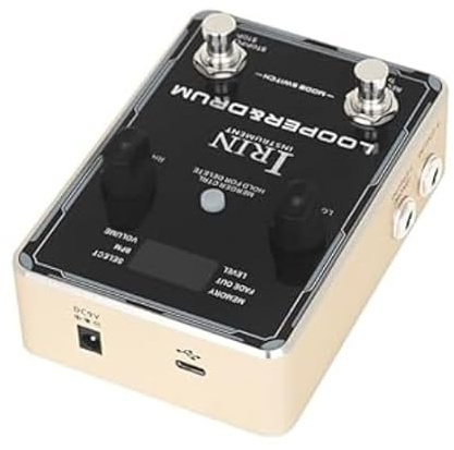 Joyance Looper Pedal Drum Machine Looper Pedal Drum Machine, 44,1 kHz/24 bit, tempo di registrazione 160 min, 100 ritmi di batteria incorporati, jack per cuffie, adatto per chitarristi