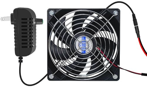 Ventilador de extracción interior – Patinaje interior con protecciones de doble malla, herramienta segura para gallineros, rotos, animales domésticos e invernaderos e invernaderos