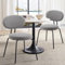COLAMY Esszimmerstühle 2er Set, Moderne Polsterstühle mit Metallbeinen Ergonomische Küchenstühle Essstühle Set für Esszimmer Küche Wohnzimmer Höhe 47.5 cm, Grau
