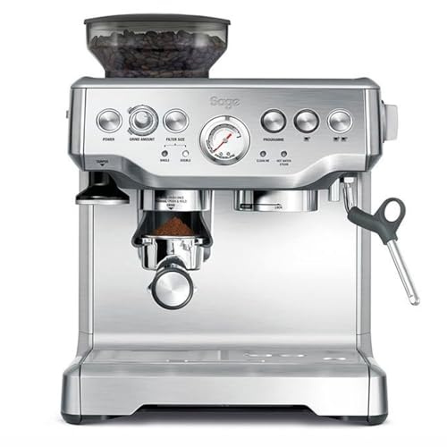 Sage - The Barista Express - Kaffeemaschine mit manuellem Milchaufschäumer & Mahlwerk - Automatisches Mahlen, individueller Milchschaum - Gebürsteter Edelstahl, Milchkännchen