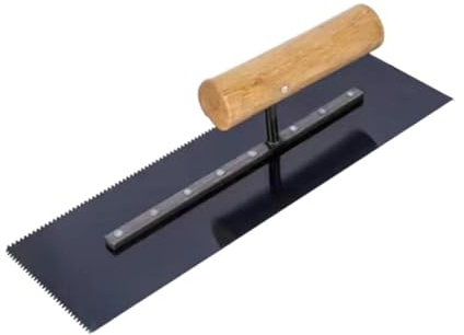Gcljlmy Cazzuola per pulizia manuale, peso leggero con denti da 2 mm, spatola piatta per pavimenti in legno, strumento per piastrelle da costruzione