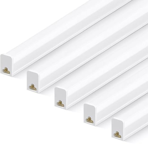 TODEHI 5W LED Tubo Fluorescente 30cm,500LM Lámpara LED de Techo, 6500K Blanca fría Led Tubo, IP65 Luz de Garaje, LED Batten Light para Sala Oficina Taller Almacén Baño Cocina Barra, 5 Pack