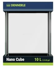 Dennerle Nano Cube, 10 litros – 20 x 20 x 25 cm – Mini acuario con esquinas redondeadas