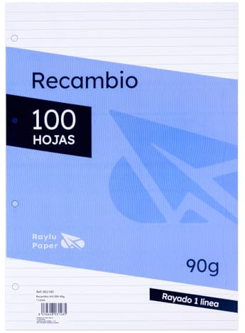 Raylu Paper Fogli a Righe A4 con Buchi Rinforzati, 100 Fogli da 90 g, Righe Senza Margine, Fogli per Raccoglitore ad Anelli A4, Ideali per Studio e Lavoro(1 linea di rete)