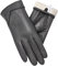 vislivin Touchscreen Handschuhe Damen Winter Lederhandschuhe Warme Leder SMS Handschuhe Grau S