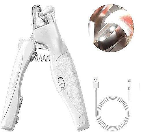 Haustier Nagelknipser mit LED-Licht, hunde krallenschere Krallenschneider, Nagelfeile Krallenpflege für Mittlere & Kleine Hunde und Katzen, Professionelle Nagelschneider Scharfe Klinge Sicheres