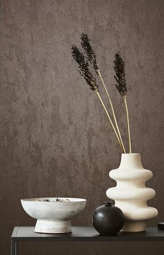 marburg Tapete Braun Metallic Putzoptik Betonoptik Vliestapete für Wohnzimmer oder Schlafzimmer Made in Germany 10,05 x 0,53m