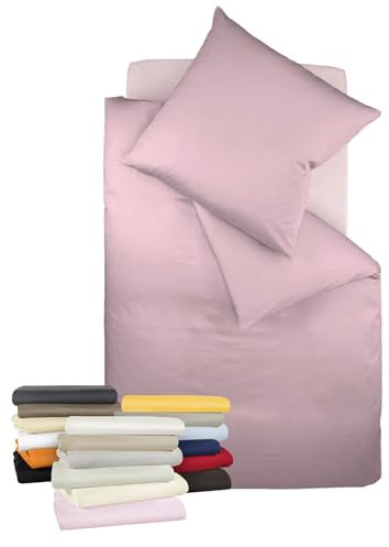 liebling Bettwäsche Interlock Jersey 135 x 200 cm, Farbe dunkelrosa, Bettbezug aus 100% Baumwolle, edler Glanz, waschbar 60 Grad, Ökotex 100