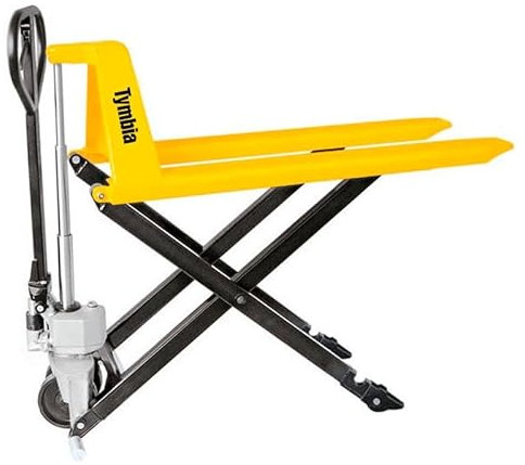 TYMBIA - Transpaleta Manual Tijera 1150X550mm, Capacidad de Carga 1000kg, elevación 800mm, se suministra montada