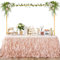 Fiita Verstellbarer Tischständer mit Klemmen 120 cm -320 cm Länge, Metall, verzierter Blumen-Tischbogen für Hochzeit, Party-Dekoration Bogen Geburtstagsfeier Jubiläum Weihnachtsdekoration Zubehör