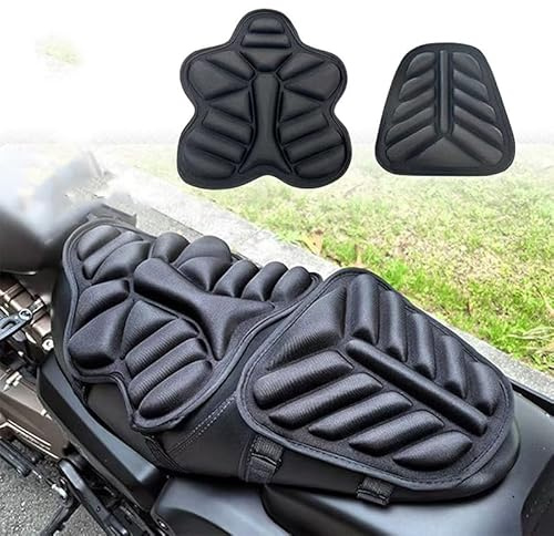 DALIUZEHUI Coussin de Siège en Gel de Moto pour Piaggio mp3 400/500, Coussin de siège Pliable en Gel pour Moto, Absorption des Chocs et Respirant pour Les Longs trajets, Front and Rear Seat Cushions