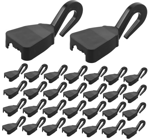 Gogogmee 100 Ganchos Planos Para Red De Equipaje De Coche Soporte Para Red Colgante Ganchos De Carga Para Furgonetas Para Equipaje De Camión