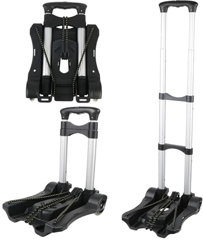 Heavy Duty Portable Trolley Cart - Foldable Two-Wheel Hand Sack for Home, Travel, Shopping, Camping, Festivals, Gardening, and Pallet Truck Use