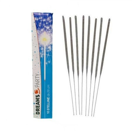 100 Pezzi - SCINTILLE 28cm - FONTANINE fontane per Feste Matrimoni, Compleanno, Capodanno Natale, Party di Ogni Genere - Bastoncino Stelle filanti Ideali Come Decoro addobbo Feste Esterne K1 / Cat.1