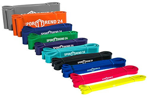 Sporttrend 24® Fitnessband | Grün: 22, 6-58,9kg, Theraband, Fitnessbänder, Trainingsband, Gummiband, Widerstandsband, Widerstandsbänder, Fitnessgummibänder, Gymnastikband