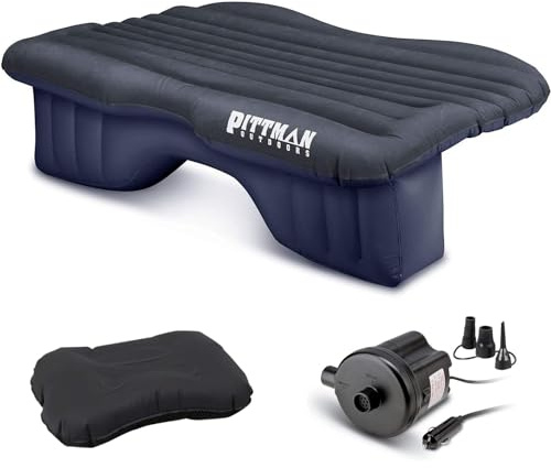 AirBedz by Pittman Outdoors - Inflatable Rear Seat Air Mattress, Black - 55 Wide - Mid-Size Fits Jeeps, Car, SUV’s & Mid-Size Trucks, Comes with Portable DC Air Pump