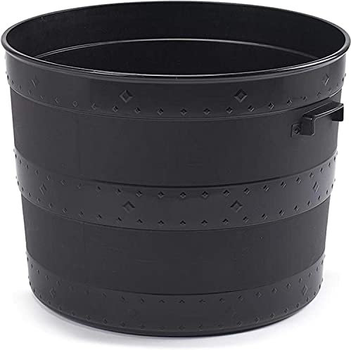 Large Barrel Planter Blacksmith Tub Home and Garden Versatile Flower Pot Gardening Bucket Herb Plant Fruit Pot for Indoor or Outdoor, Garden Container