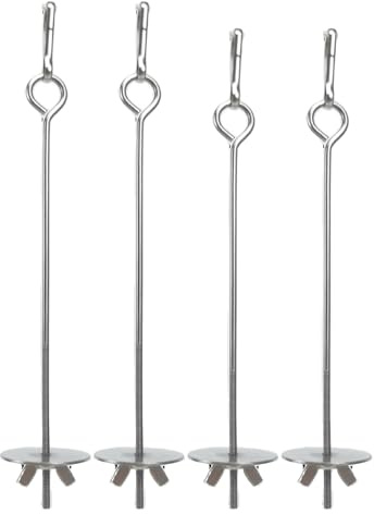 Lot de 4 brochettes de perroquet en acier inoxydable pour oiseaux et perroquets