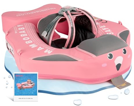 HECCEI Flotador Bebe Mambobaby No Inflable Duradero y Respetuoso con la Piel Baby Swimming Float, Anillo de Natación para Piscina Playa Flotador para Bebés de 3 a 24 Meses