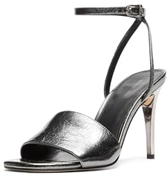 Michael Kors Women's Elyse Heeled Sandal, Gunmetal, 5.5 UK