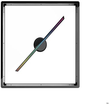 42 cm/16,53 tum fläkt och 45 cm lock 3D-fläkt Hologram Projektor Fjärrreklam Display Led-skylt Holografisk lampa Projektor Vattentät Reklamdisplay för festivalen(P45 set Gray)