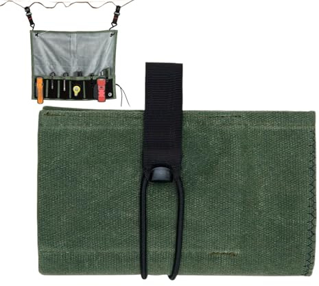 Sac À Outils en Toile – Pochette Pliable À 6 Compartiments pour Organiser Les Outils, Les Fournitures Artistiques Et Le Maquillage, Portable Et De Rangement pour Garage, Voiture, Camion, Moto, Jardin