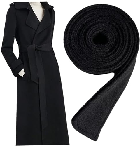 Pineeseatile Ceinture de taille noire, ceinture de manteau pour femmes, en laine noire, tendance, large, cravate, longue pour pulls, veste, 69x2 pouces