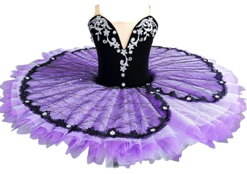 Balett Tutu Flicka Ballerina Prinsessa Klänning Svanensjön Fest Dansdräkt Balett Klänning Träningsföreställningsklänning(120cm)