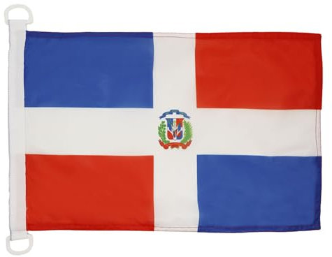 Pavillon nautique République Dominicaine 45x30cm - Drapeau de bateau dominicain 30 x 45 cm - AZ FLAG