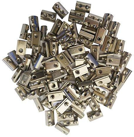 100-Pack 2020 2040 2060 Roll in Spring Loaded T Nut m3 for 20x20 20 Series Aluminum Extrusions 6mm Slot Aluminum Profile Accessories (M3)