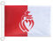 AZ FLAG - Drapeau Département de la Vendée - 45x30 cm - Pavillon Nautique Cœur Vendéen Spécial Bateau Et Extérieur En Maille Bloquée Avec Anneaux Plastiques Intégrés - 30g
